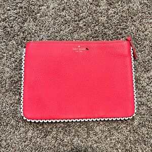 Kate Spade Sheffield Street Gia Leather Clutch- Prickly Pear (Retail Marking)